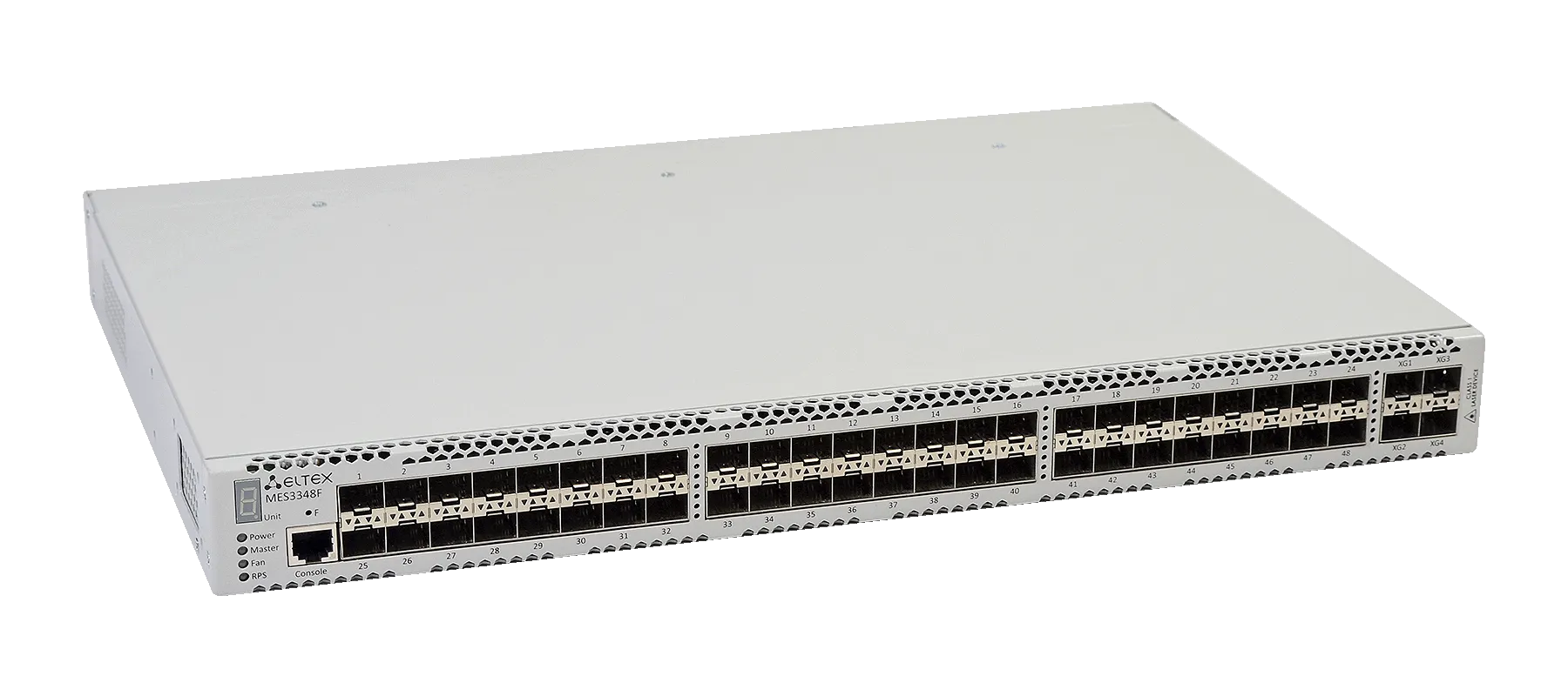 Ethernet-коммутатор MES3348F, 48x1G SFP + 4x10G SFP+, L3, dual PSU